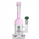 Elite Mushroom Percolator Glass Bong 25cm Pink