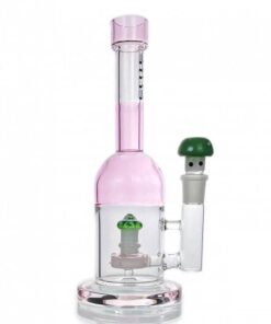 Elite Mushroom Percolator Glass Bong 25cm Pink