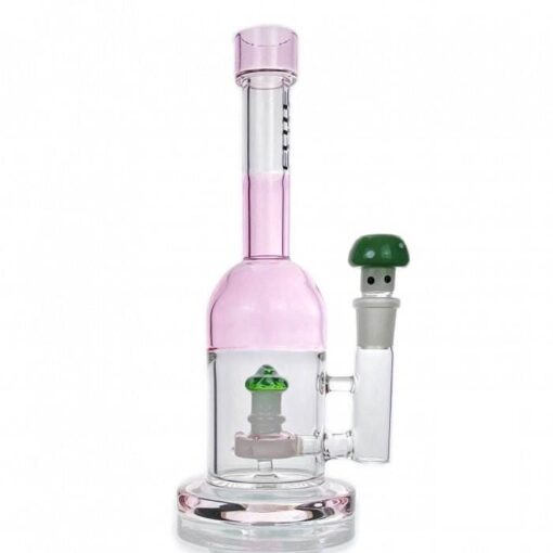 Elite Mushroom Percolator Glass Bong 25cm Pink