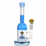 Elite Mushroom Percolator Glass Bong 25cm Blue