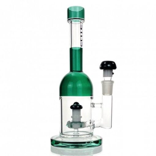 Elite Mushroom Percolator Glass Bong 25cm Green