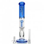 Six Arm Percolator Straight Tube Glass Bong 36cm