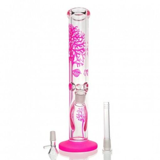 Tree Of Life Straight Tube Glass Bong 35cm