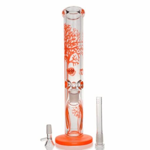 Tree Of Life Straight Tube Glass Bong 35cm