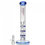 Triple Honeycomb Percolator Straight Tube Glass Bong 28cm