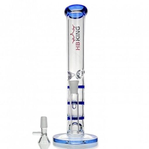 Triple Honeycomb Percolator Straight Tube Glass Bong 28cm