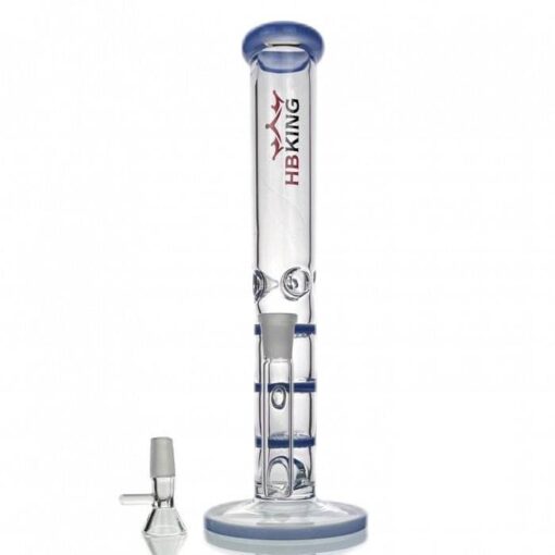 Triple Honeycomb Percolator Straight Tube Glass Bong 28cm