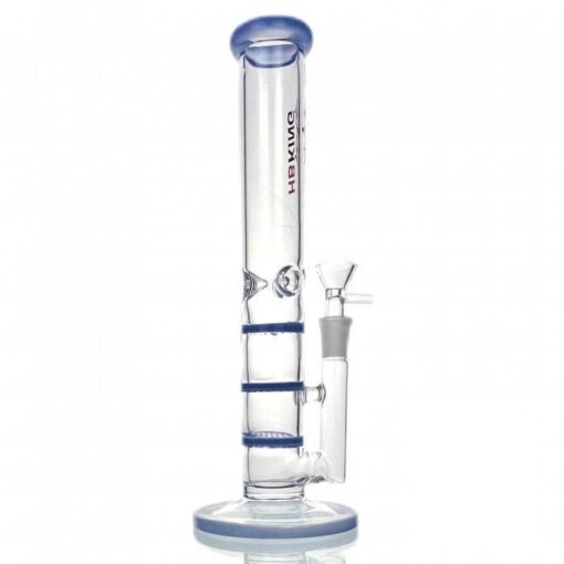 Triple Honeycomb Percolator Straight Tube Glass Bong 28cm Jade