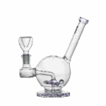 Hemper Sea Turtle Bong in Purple, 7" Borosilicate Glass with 14mm Joint - Front View