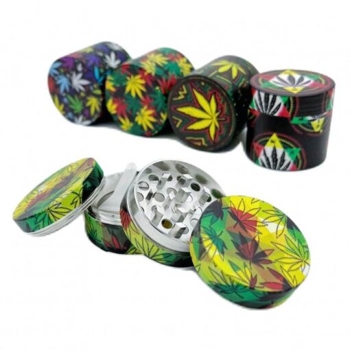 Zinc Alloy Full Body Printed 4 Piece Grinder 40mm