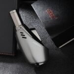 Jobon Vertical Egg Shape Jet Flame Lighter Grey