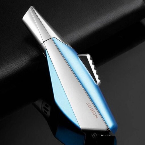 Jobon Superior Strong Metal Single Jet Flame Lighter Blue