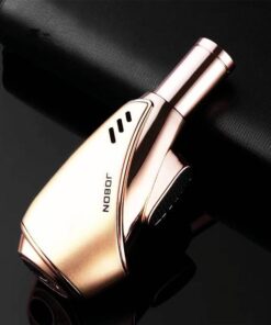 Jobon Vertical Egg Shape Jet Flame Lighter Gold