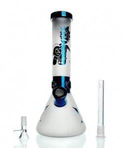 WEGE Rick And Morty Ice Catcher Beaker Glass Bong 32cm Blue