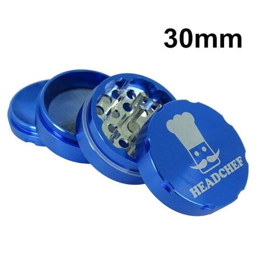 Headchef Aluminium Blue 4 Piece Grinder 30mm