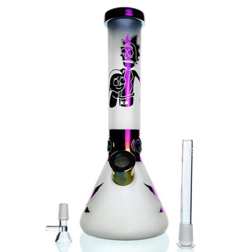WEGE Rick And Morty Ice Catcher Beaker Glass Bong 32cm Purple
