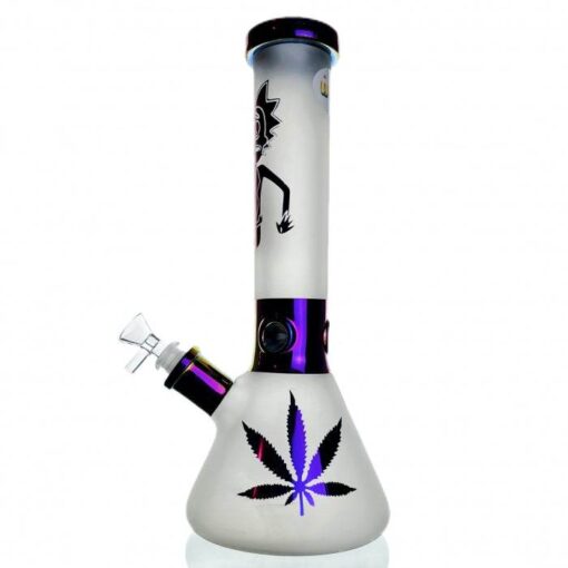 WEGE Rick And Morty Ice Catcher Beaker Glass Bong 32cm Purple