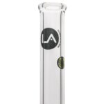 LA Pipes 14" Clear Scientific Beaker Water Pipe, Front View, Thick Borosilicate Glass