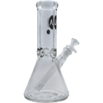 LA Pipes "Agent Stout" Beaker Bong, 9mm thick borosilicate glass, 45-degree joint, front view