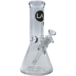 LA Pipes "Agent Stout" Beaker Bong, 9mm Heavy Wall, 45 Degree Joint, Front View