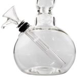 LA Pipes "Jane's Ladder" Clear Zong Bong, 32mm Diameter, Side View on White Background