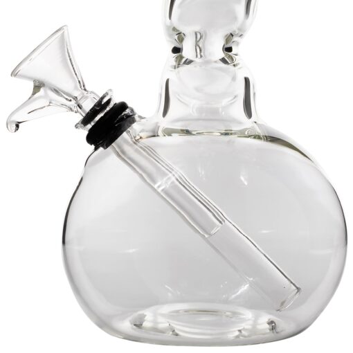 LA Pipes "Jane's Ladder" Clear Zong Bong, 32mm Diameter, Side View on White Background