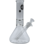 LA Pipes "Shortstop" Beaker Bong in Borosilicate Glass - 10" Height, 14mm Female Joint