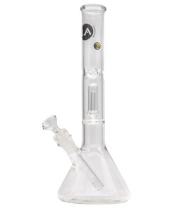 LA Pipes Beaker Bong with Single Showerhead Perc, Borosilicate Glass, Front View