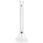LA Pipes "The OG" Beaker Bong, clear borosilicate glass, 12" tall with 45-degree joint, front view
