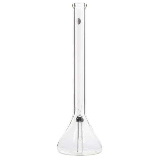 LA Pipes "The OG" Beaker Bong, clear borosilicate glass, 12" tall with 45-degree joint, front view