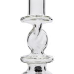 LA Pipes "The Typhoon Twister" Glass Bong close-up, showcasing its bubble design and grommet joint.