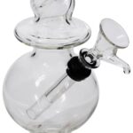 LA Pipes "The Typhoon Twister" Glass Bong, Fumed Color Changing, Bubble Design, Side View