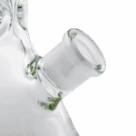 Close-up of LA Pipes Thicc Boy Beaker Bong joint with heavy 9mm borosilicate glass