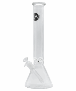 LA Pipes "Thicc Boy" 9mm Thick Beaker Bong, 16" tall, heavy wall borosilicate glass, front view