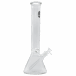 LA Pipes "Thicc Boy" 9mm Thick Glass Beaker Bong, 16" Height, 50mm Diameter, Front View