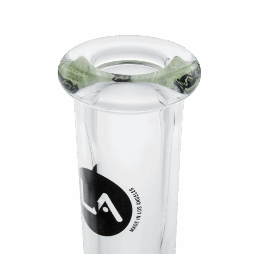 LA Pipes Thicc Boy 9mm Thick Beaker Bong top view showing heavy wall borosilicate glass