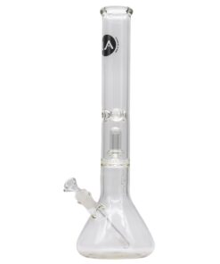 LA Pipes Thick Glass Beaker Bong with Showerhead Perc, 45 Degree Joint, Front View