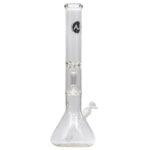 LA Pipes Beaker Bong with Showerhead Perc, 5mm Thick Glass, 18-19mm Female Joint, Front View