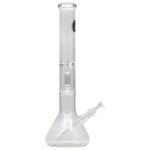 LA Pipes Thick Glass Beaker Bong with Showerhead Perc, 45 Degree Joint, Front View on White Background
