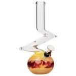 LA Pipes "Zong-Bubble-Bong" Classic Water-Pipe in Red, Front View, 10" Height, 32mm Diameter