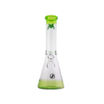 MAV Glass 12" Accent Color Beaker Bong with 5mm thickness and 44mm diameter, front view on white background