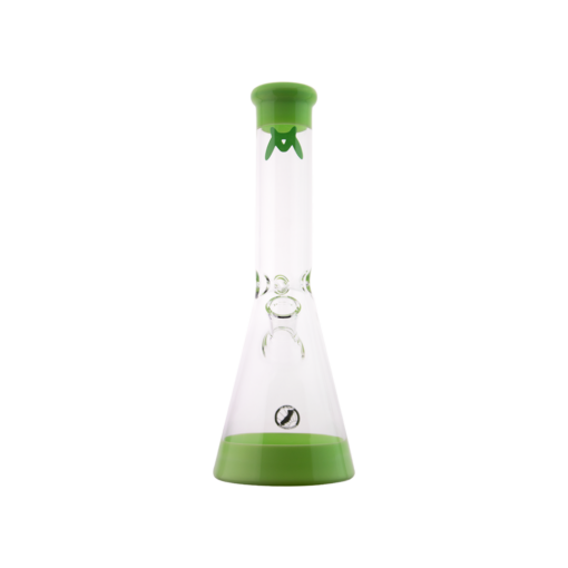 MAV Glass 12" Accent Color Beaker Bong in Slime Green with 5mm Thickness and 14mm Joint