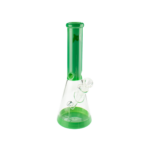 MAV Glass 12" Full Color Beaker Bong in Forest Green with Thick Glass - Front View
