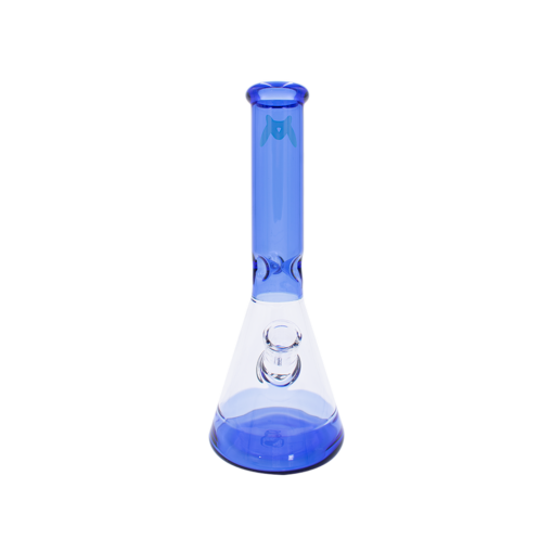 MAV Glass 12" Ink Blue Full Color Beaker Bong with Thick Glass - Front View