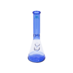 MAV Glass 12" Ink Blue Full Color Beaker Bong with Thick Glass - Front View