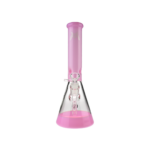 MAV Glass 12" Pink Full Color Beaker Bong with 5mm Thickness and 18mm to 14mm Joint