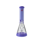 MAV Glass 12" Full Color Beaker Bong in Purple with 5mm Thickness and 18mm to 14mm Joint - Front View