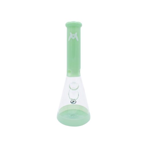 MAV Glass 12" Sea Foam Full Color Beaker Bong with 5mm Thickness Front View