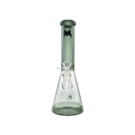 MAV Glass 12" Full Color Beaker Bong in Transparent Black with Thick 5mm Glass - Front View