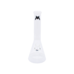 MAV Glass 12" White Full Color Beaker Bong with 5mm Thickness Front View